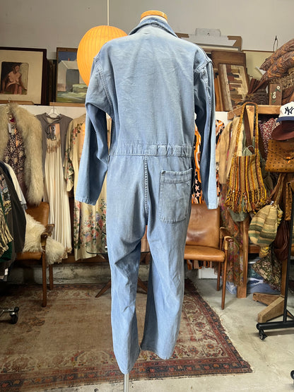 Very Rare Vintage 1950’s French Moleskin Jumpsuit by Populaire