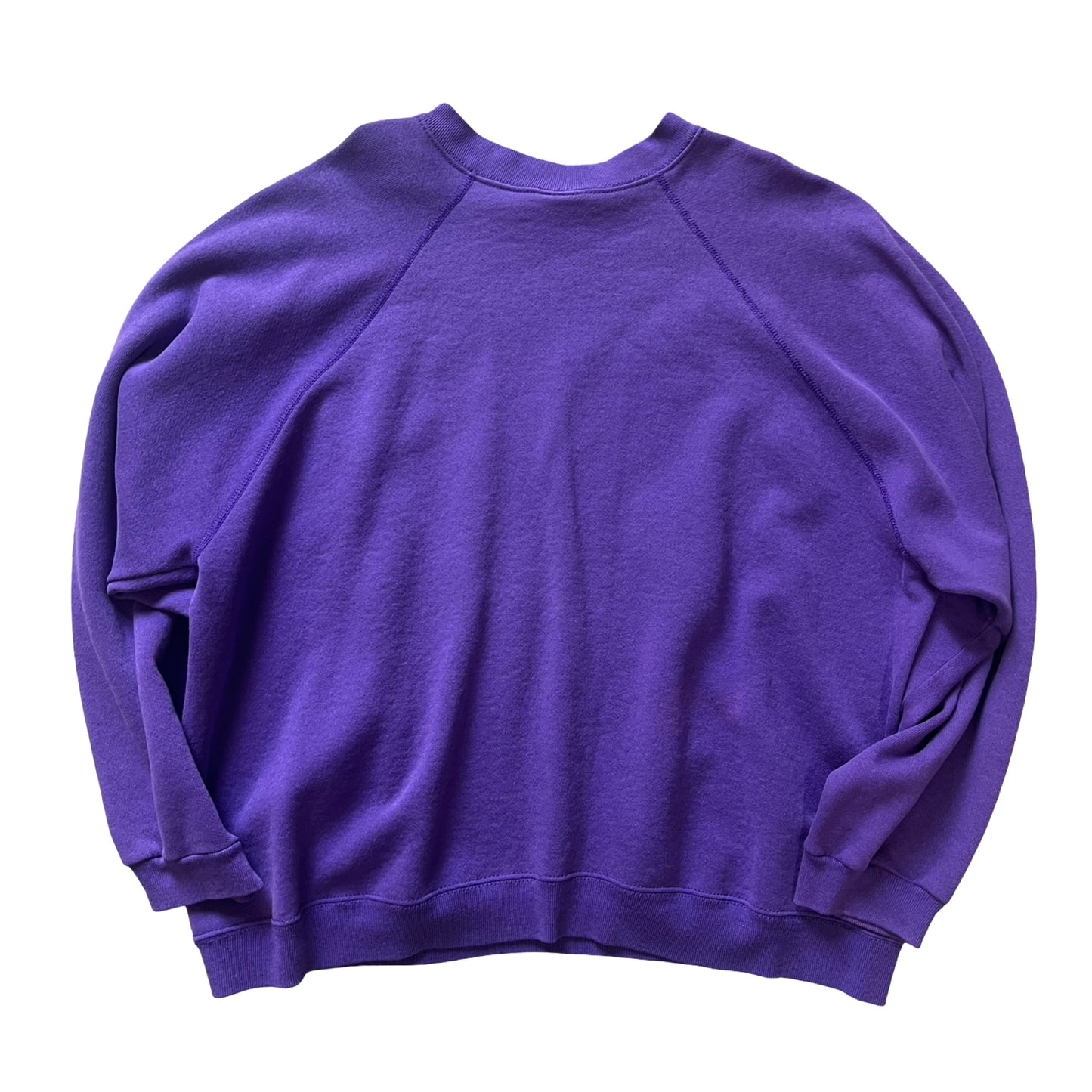 Vintage Purple 1980’s Tultex Raglan Crewneck Sweatshirt w/ MV Logo XXL #21