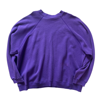 Vintage Purple 1980’s Tultex Raglan Crewneck Sweatshirt w/ MV Logo XXL #21