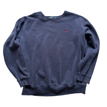 Vintage Polo Ralph Lauren Crewneck Sweatshirt Oversized & Distressed XXL