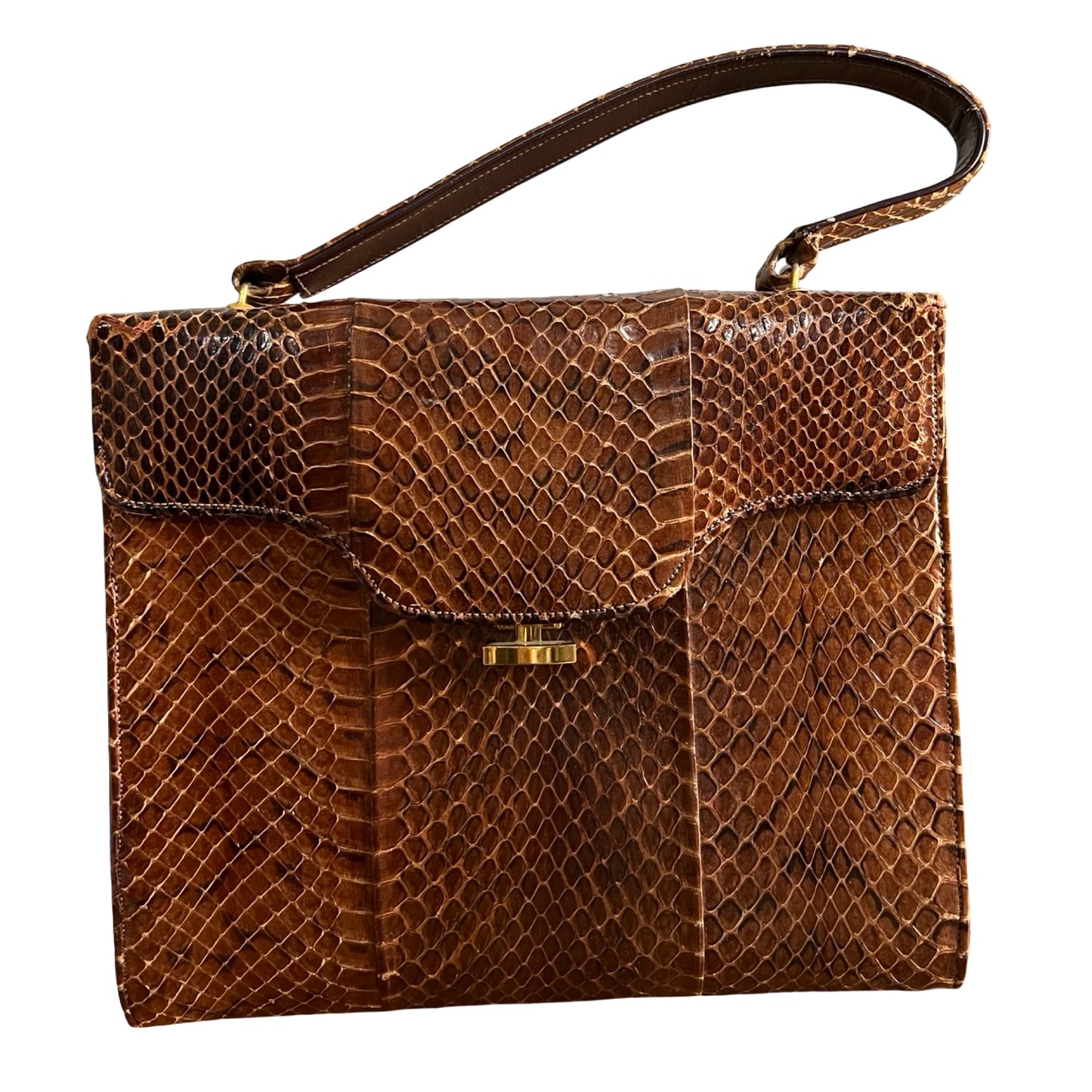 Vintage 1950’s Snakeskin Top Handle Purse