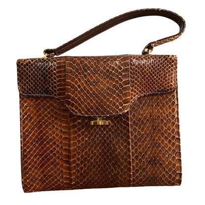 Vintage 1950’s Snakeskin Top Handle Purse