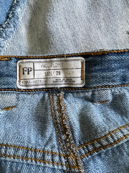 Free People Distressed Drop Crotch Denim 29