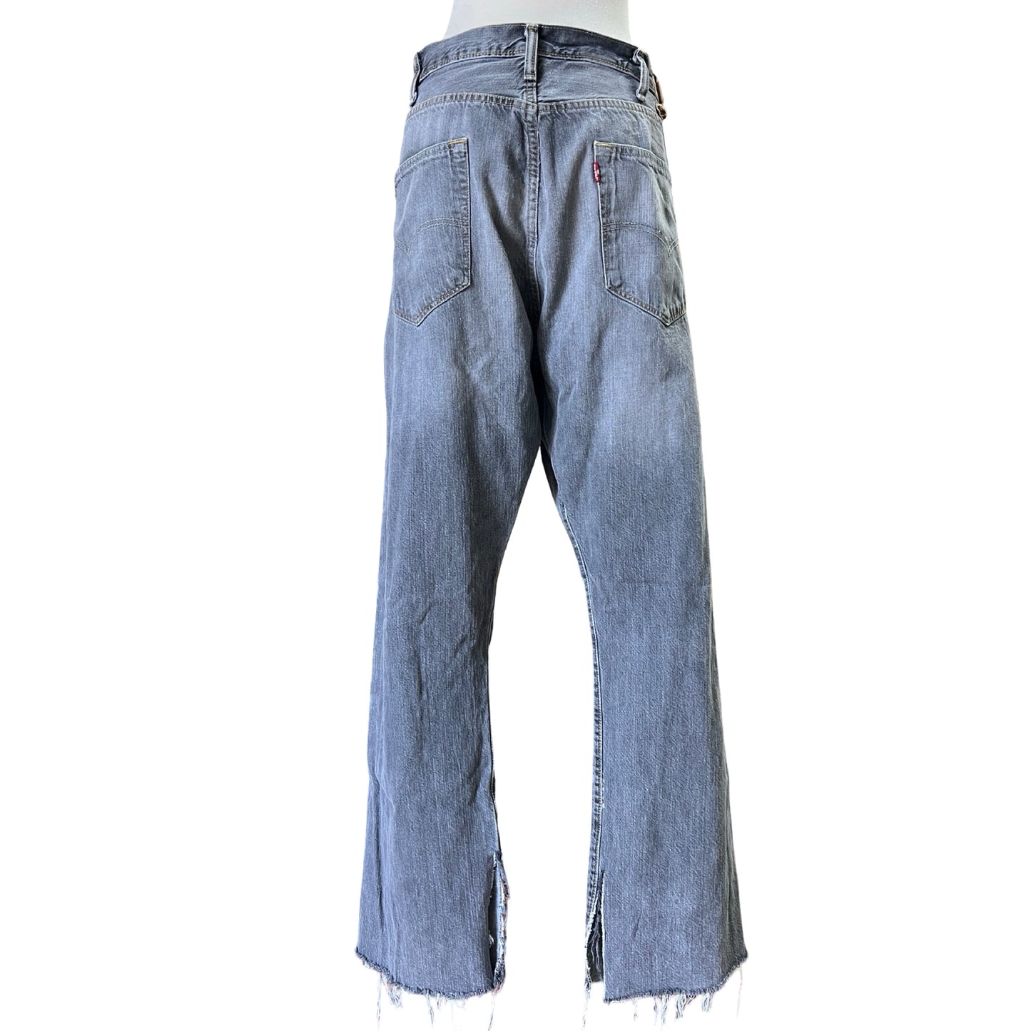 Vintage Y2K Levi’s 501 Distressed Faded Black Raw Cut Hem