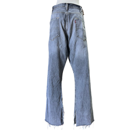 Vintage Y2K Levi’s 501 Distressed Faded Black Raw Cut Hem