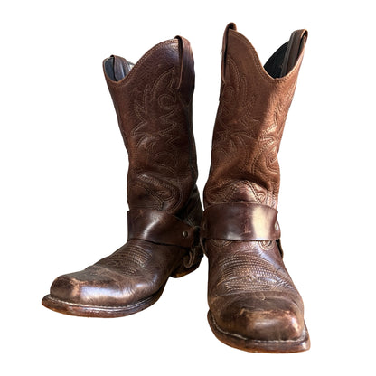Vintage 80’s Western Motorcycle Harness Boots 8.5/9