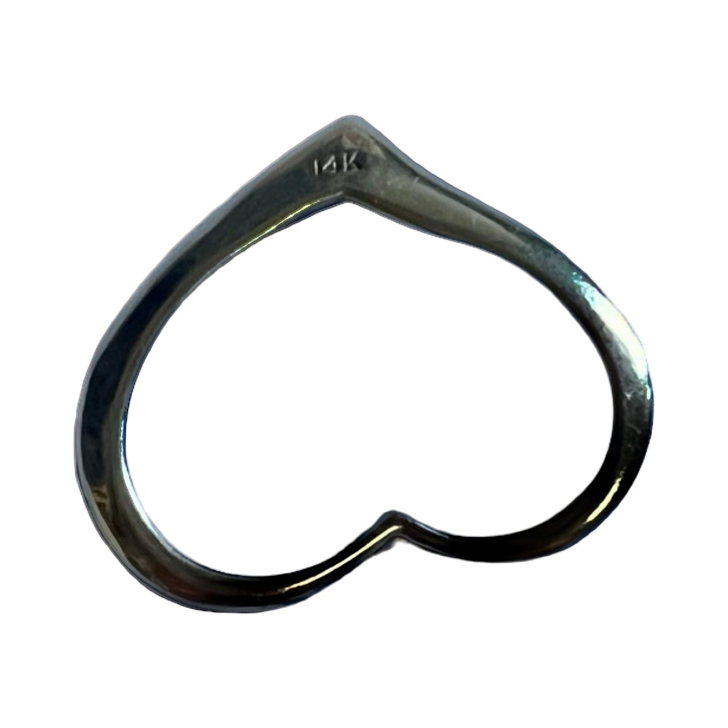 Vintage Large 14k Floating Heart Pendant