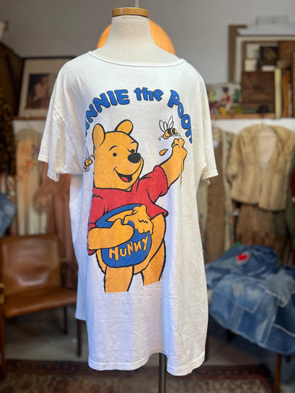 Vintage 80’s Single Stitch Oversized Distressed Winnie The Pooh Sleep Shirt XL/XXL