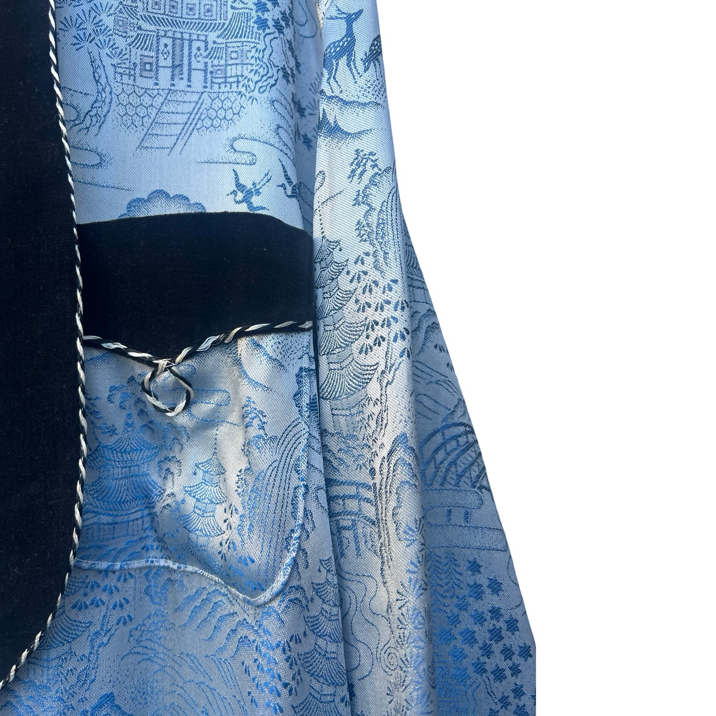 Vintage 1950’s Silk & Velvet JacquardSmoking Jacket Robe M