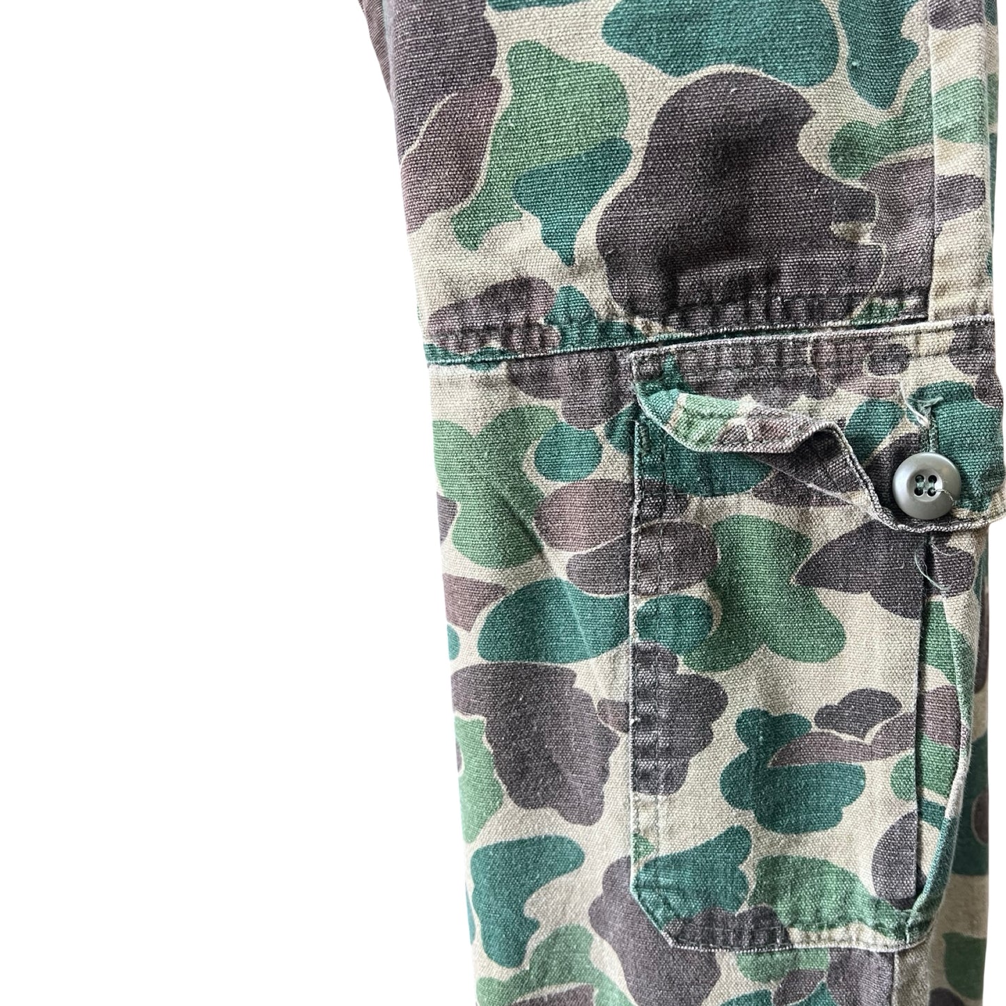 Vintage Distressed Frog Skin Camouflage Cargo Pants XL