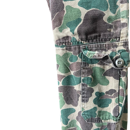 Vintage Distressed Frog Skin Camouflage Cargo Pants XL