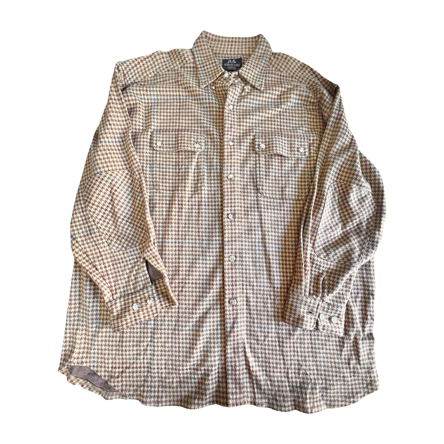 Vintage 90’s Willis & Geiger Oversized Houndstooth Button Down XL