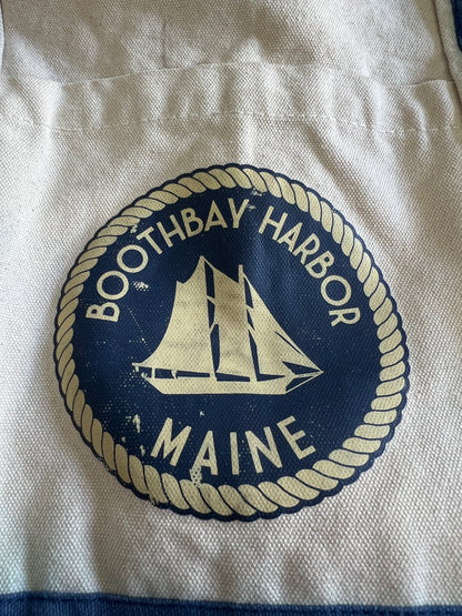 Rare Vintage 1970’s Boothbay Harbor Maine Canvas Garden Tote