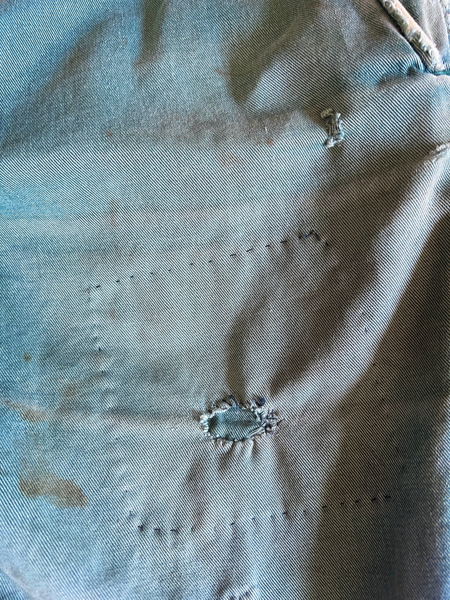 Vintage 1950’s Big Mac Sanforized Heavily Distressed w/ Original Repairs Work Pants
