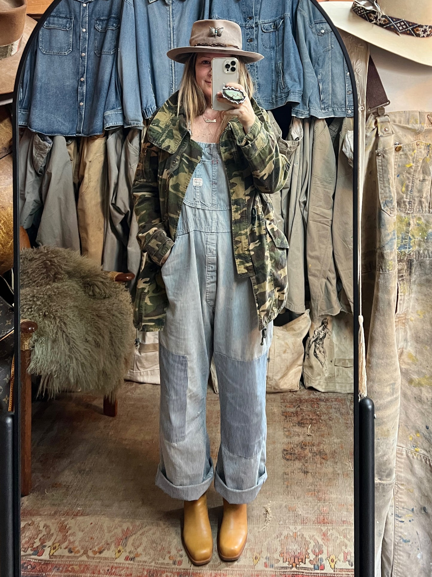 Capulet Hooded Camo Snap Zip Front Funnel Neck Hooded Jacket L