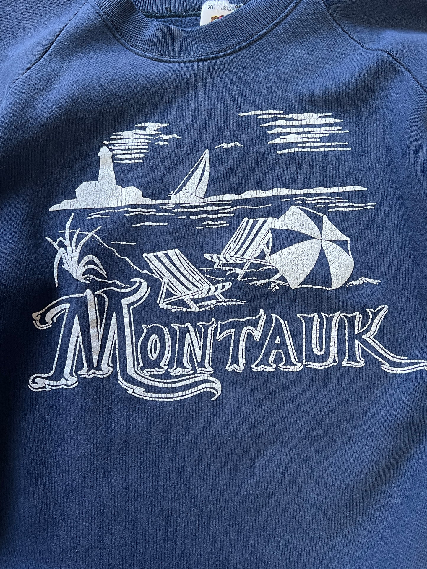 Rare Vintage 1980’s Montauk Raglan Sweatshirt XL
