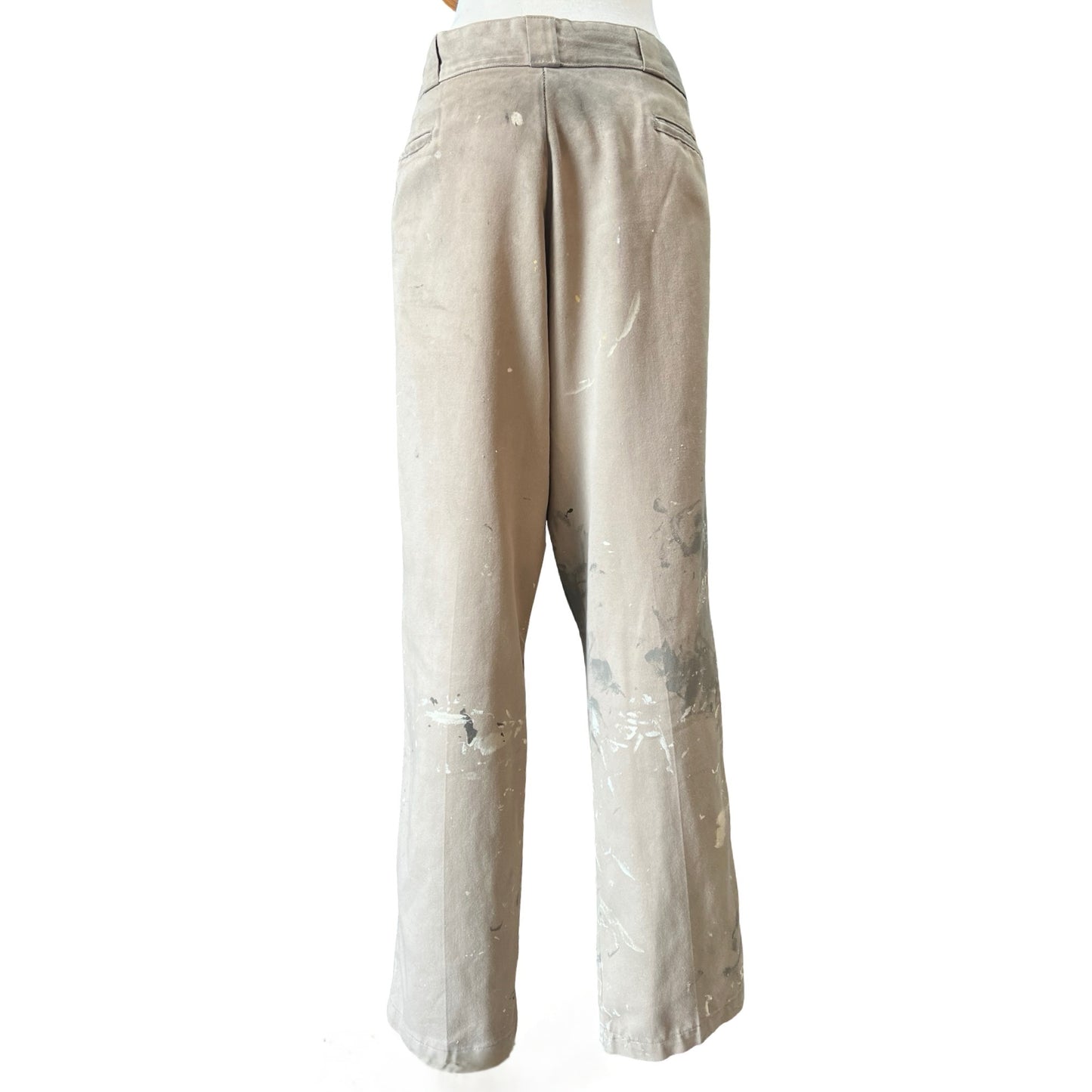 Vintage Distressed Paint Splattered Dickies Chinos XXL