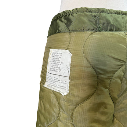 Vintage Military Army Quilted Liner Cropped Pants XL