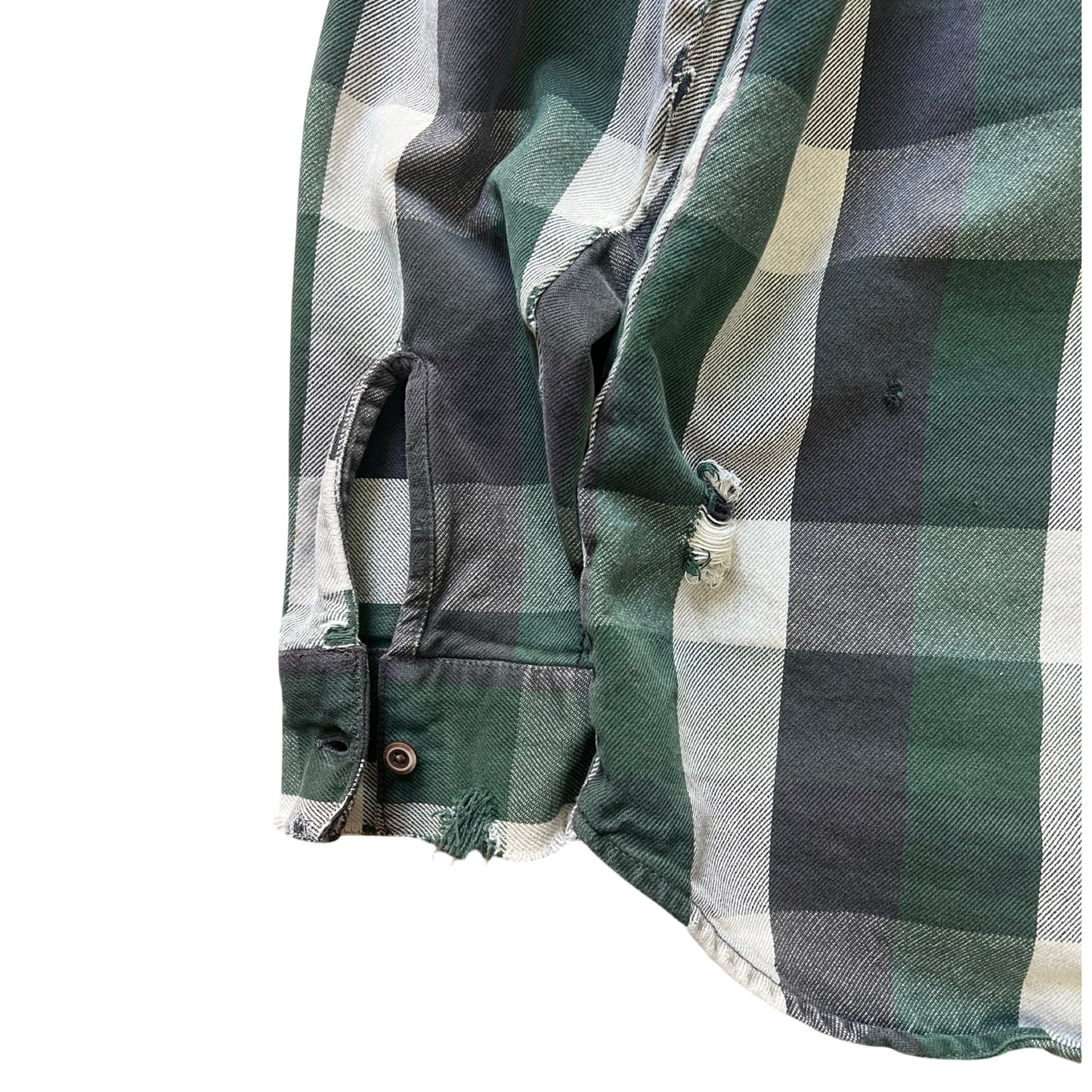 Vintage Faded & Heavily Distressed Heavyweight Harley Davidson Flannel XXL
