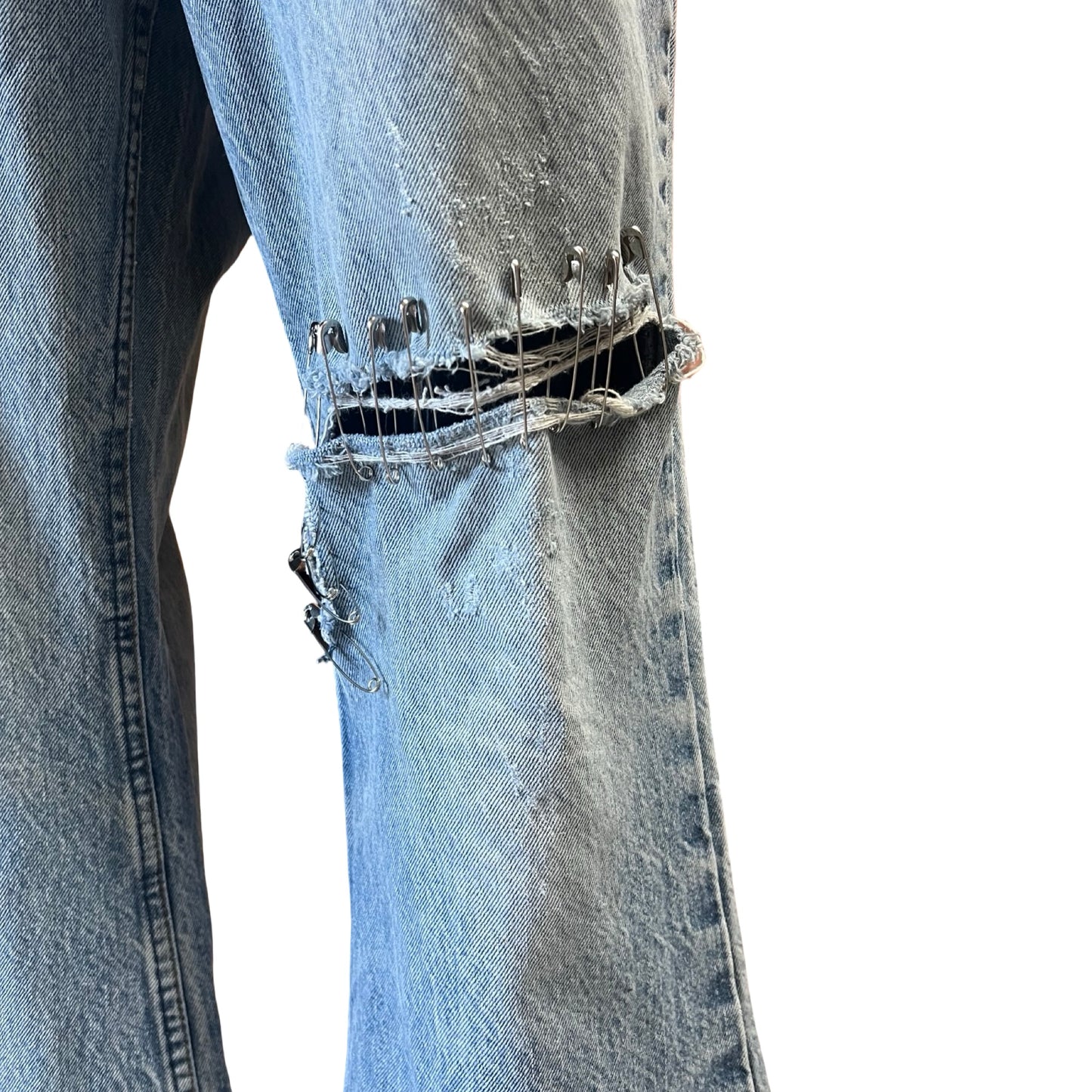 Vintage Distressed Levi’s Orange Tab 517 Flares Made in USA El Paso, TX 36 x 30