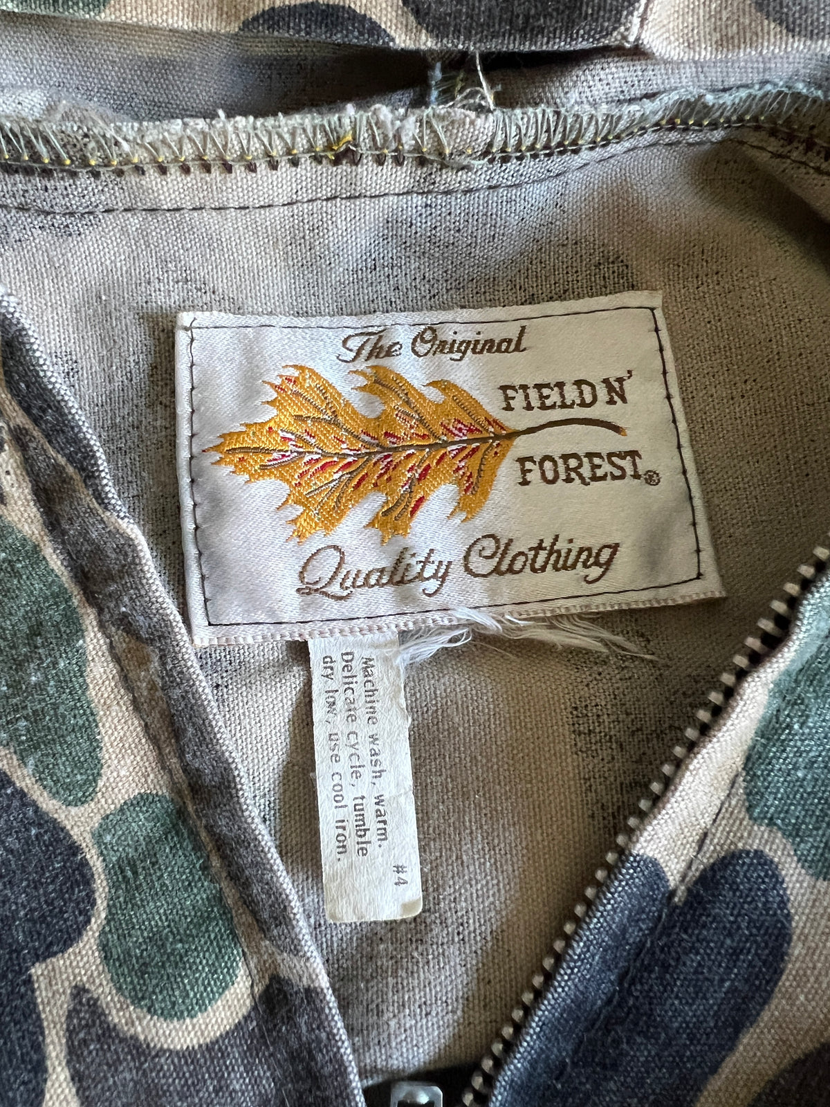 Vintage 1970’s Field N’ Forest Oversized Camo Jacket XXL