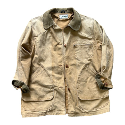 Vintage 1980’s LL Bean Womens Sun Faded & Heavily Distressed Chore Coat L