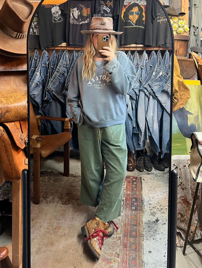 Vintage 80’s Heavily Distressed Russell Sweatshirt w/ MV Logo XL