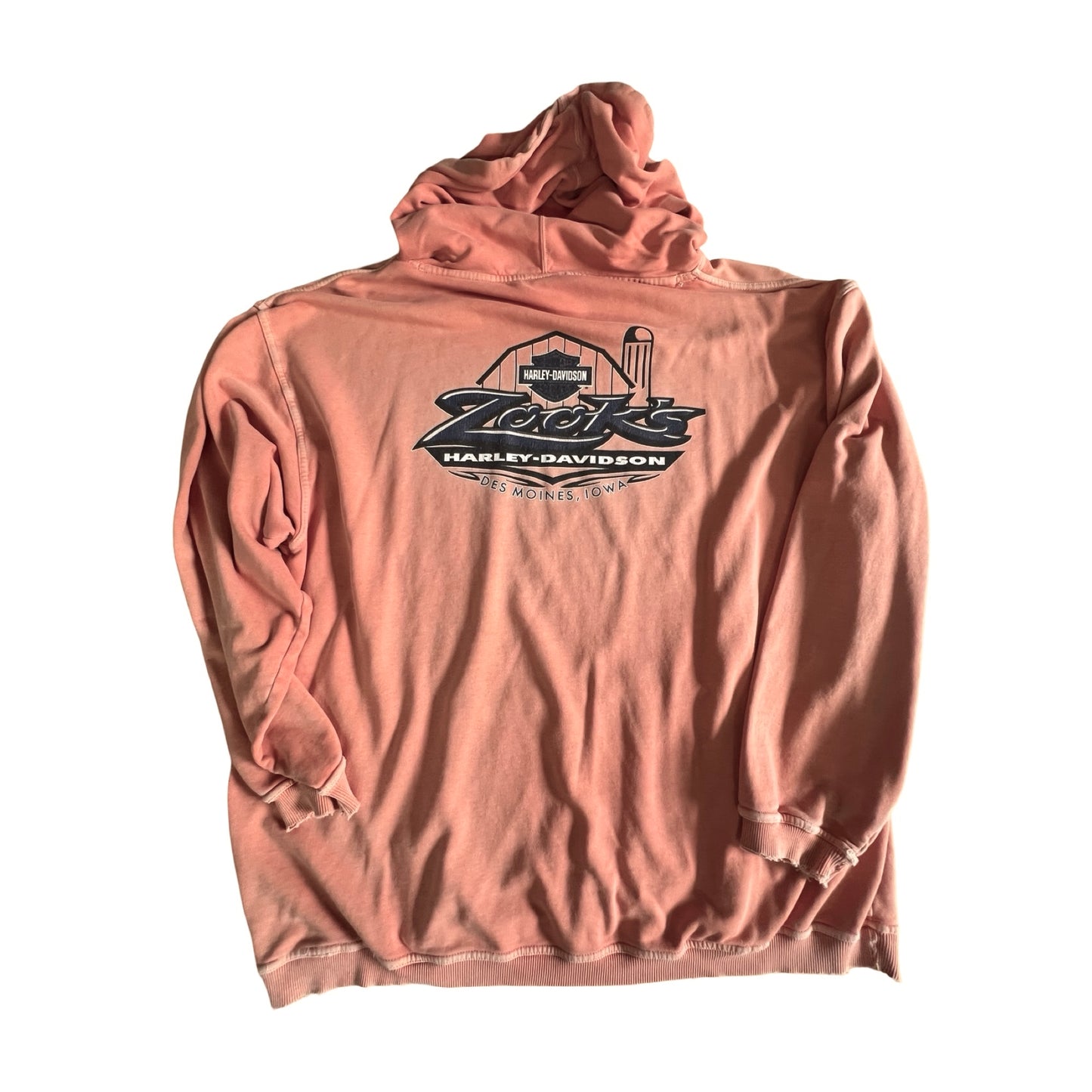 Vintage Sun Faded Harley Davidson Hoodie 2XL