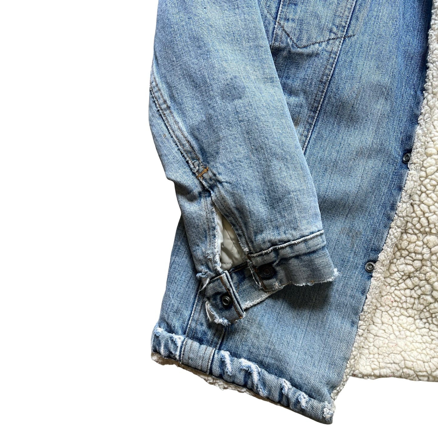 Vintage Worn To Perfection Levi’s Denim Sherpa Jacket 44 XL