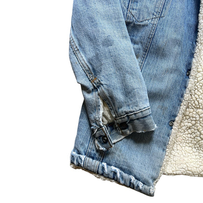 Vintage Worn To Perfection Levi’s Denim Sherpa Jacket 44 XL