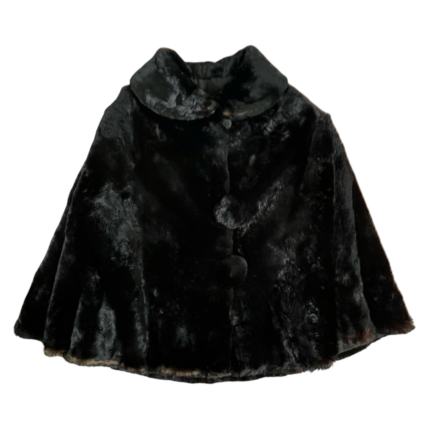Stunning Vintage 1950’s Mid Century Shawl Collar Fur Opera Cape