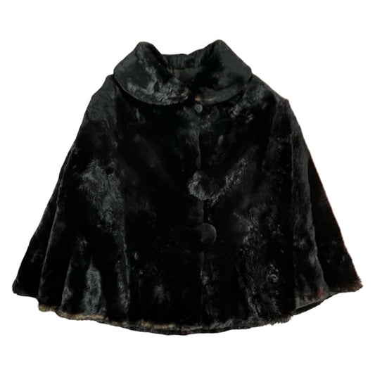 Stunning Vintage 1950’s Mid Century Shawl Collar Fur Opera Cape
