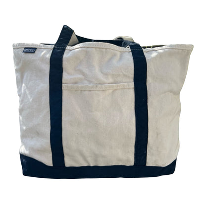 Vintage 90’s Classic Lands End Navy Canvas Tote XL