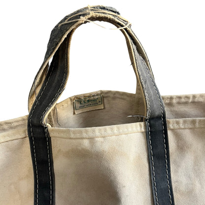 Rare Vintage 70’s/80’s Sawtooth Label Heavily Distressed LL Bean Faded Navy Boat & Tote Bag