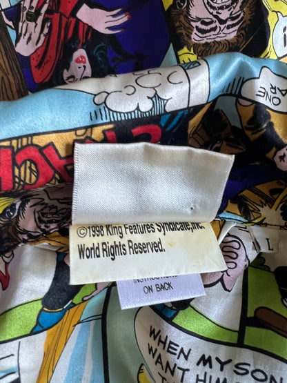 RARE SET Vintage Universal Studios Sunday Comic Silk Mens Pajamas L