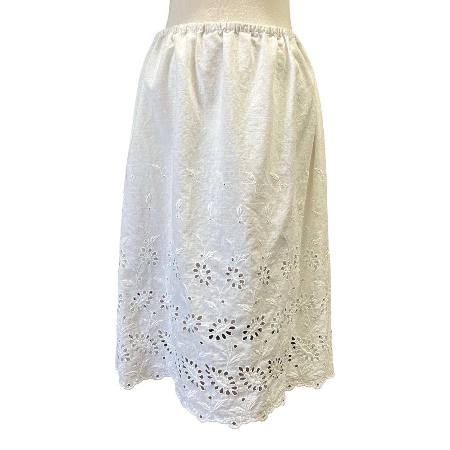 Vintage Soft Sheer Cotton Eyelet Slip S/M