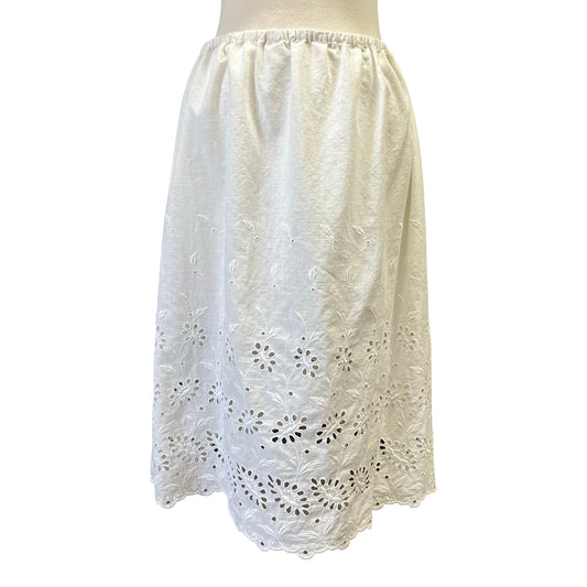 Vintage Soft Sheer Cotton Eyelet Slip S/M