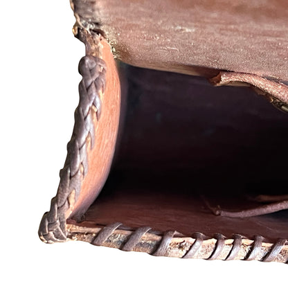 Vintage 70’s Hand Tooled Oversized Structured Clutch