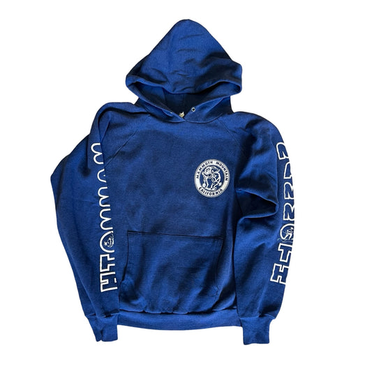 Vintage Original 80’s Mammoth Mountain California Hoodie Rare ‘Skier’ on Sleeve Graphic M/L