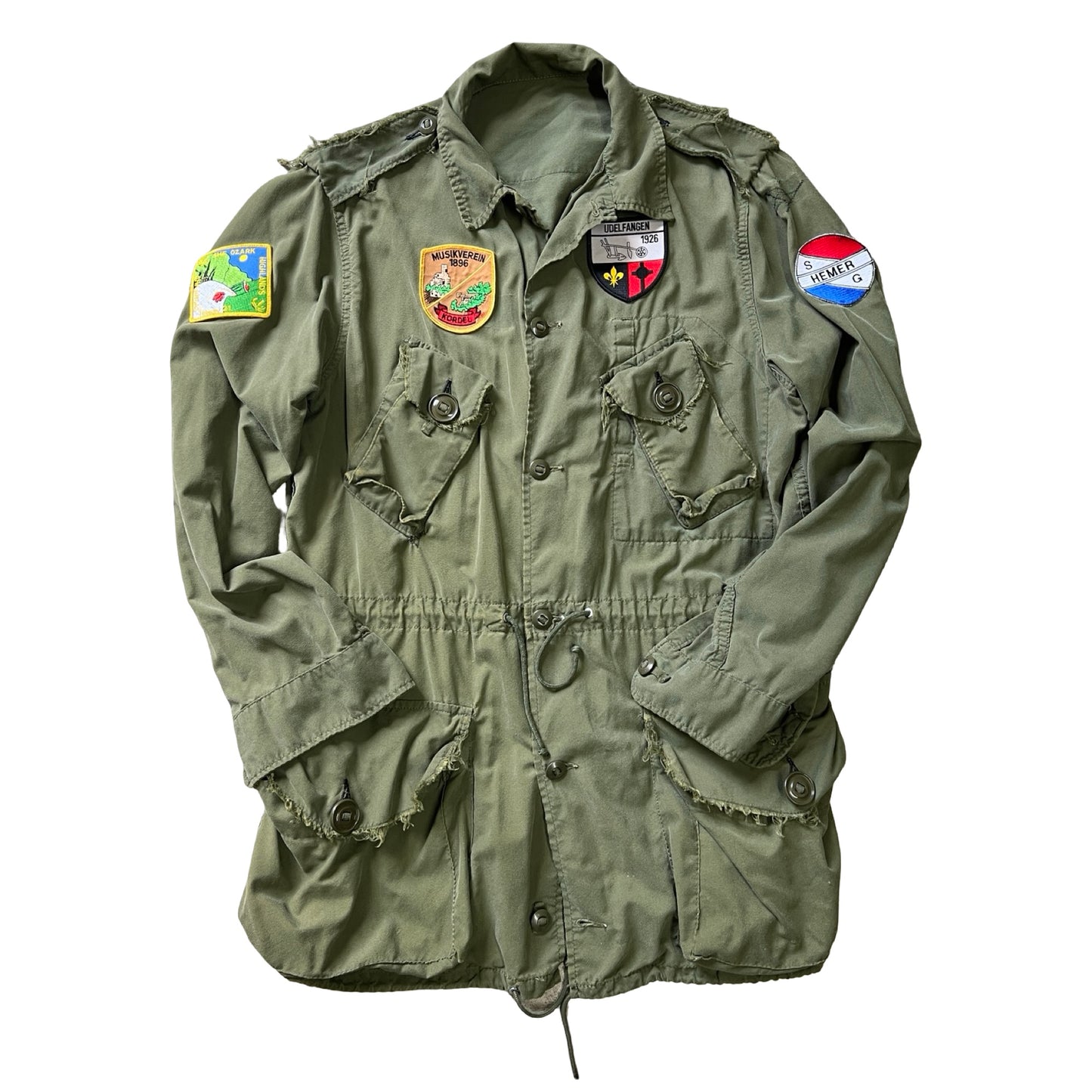 Vintage Patched Army M-65 Field Jacket M/L