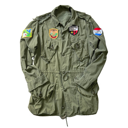 Vintage Patched Army M-65 Field Jacket M/L