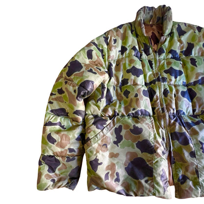 Rare Vintage 1970’s Ripstop Nylon Reversible Camo Down Jacket XL