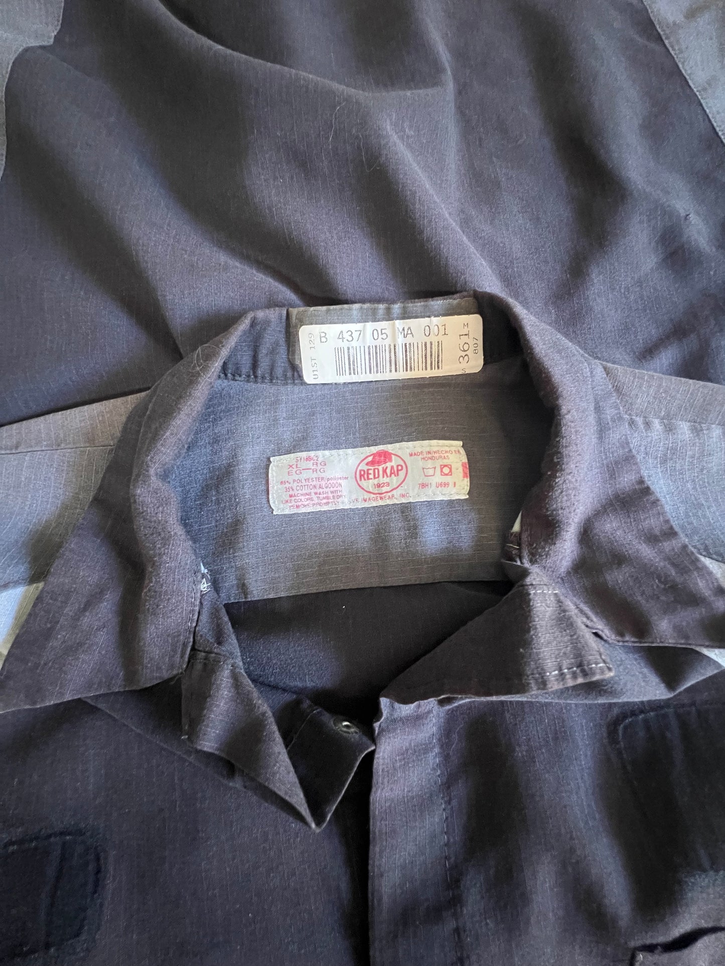 Vintage Distressed Red Kap Snap Front Work Shirt