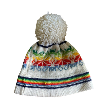 Vintage 1970’s Rainbow Wool Ski Hat O/S