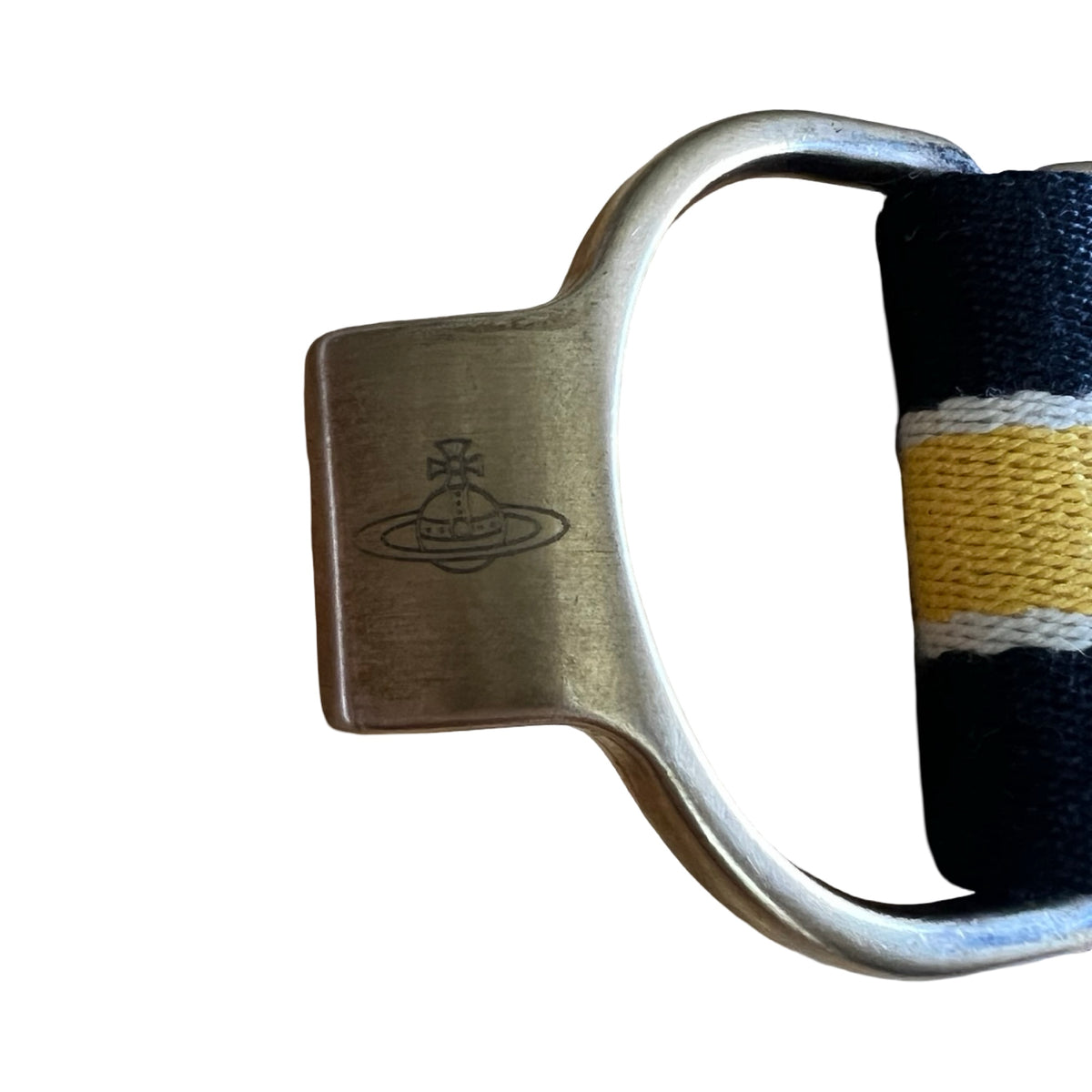 RARE Vintage 1990’s Vivienne Westwood Man Striped Canvas Webbing D-Ring Belt