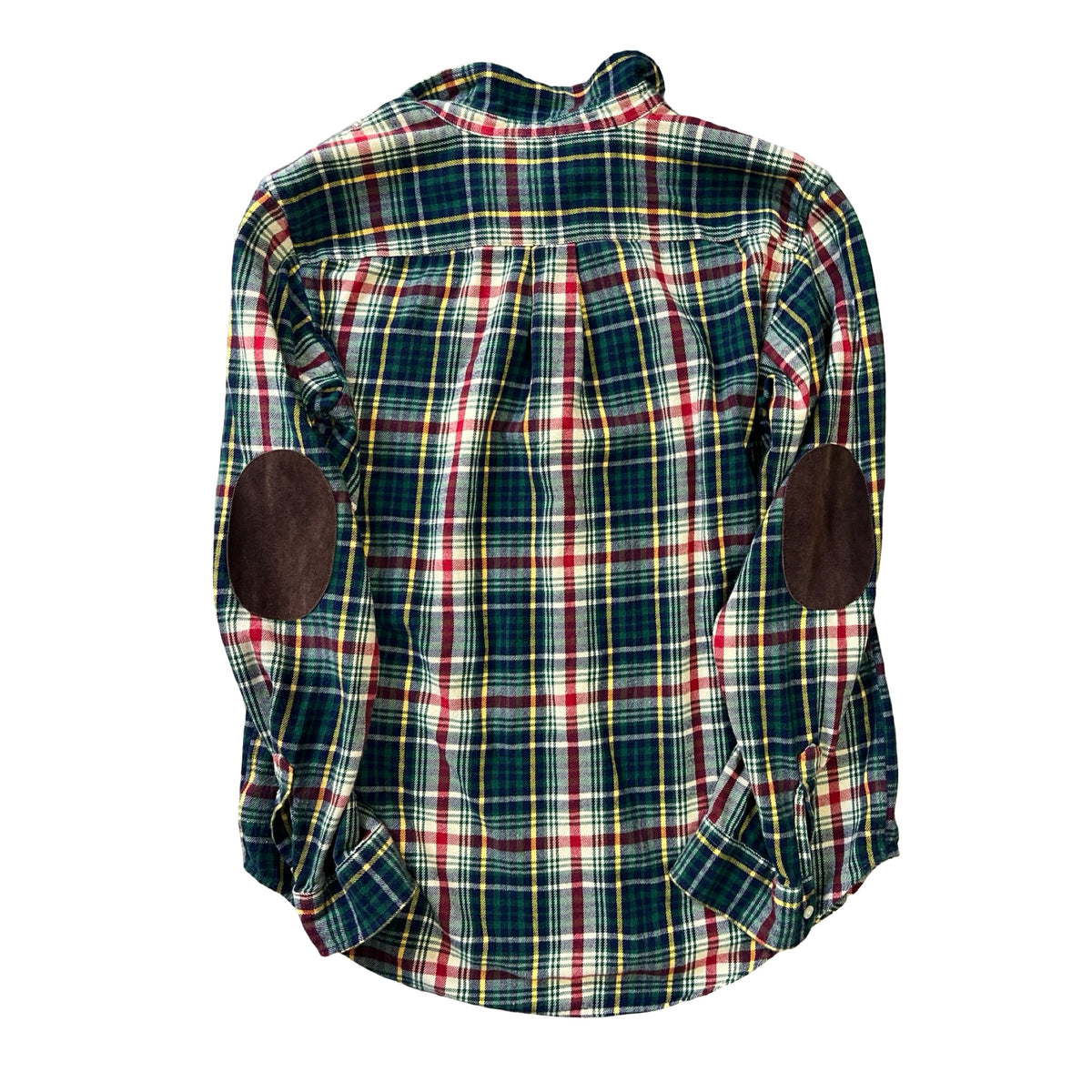 Polo Ralph Lauren Boys Plaid Flannel Suede Elbow Patches XL