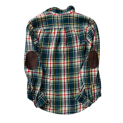 Polo Ralph Lauren Boys Plaid Flannel Suede Elbow Patches XL