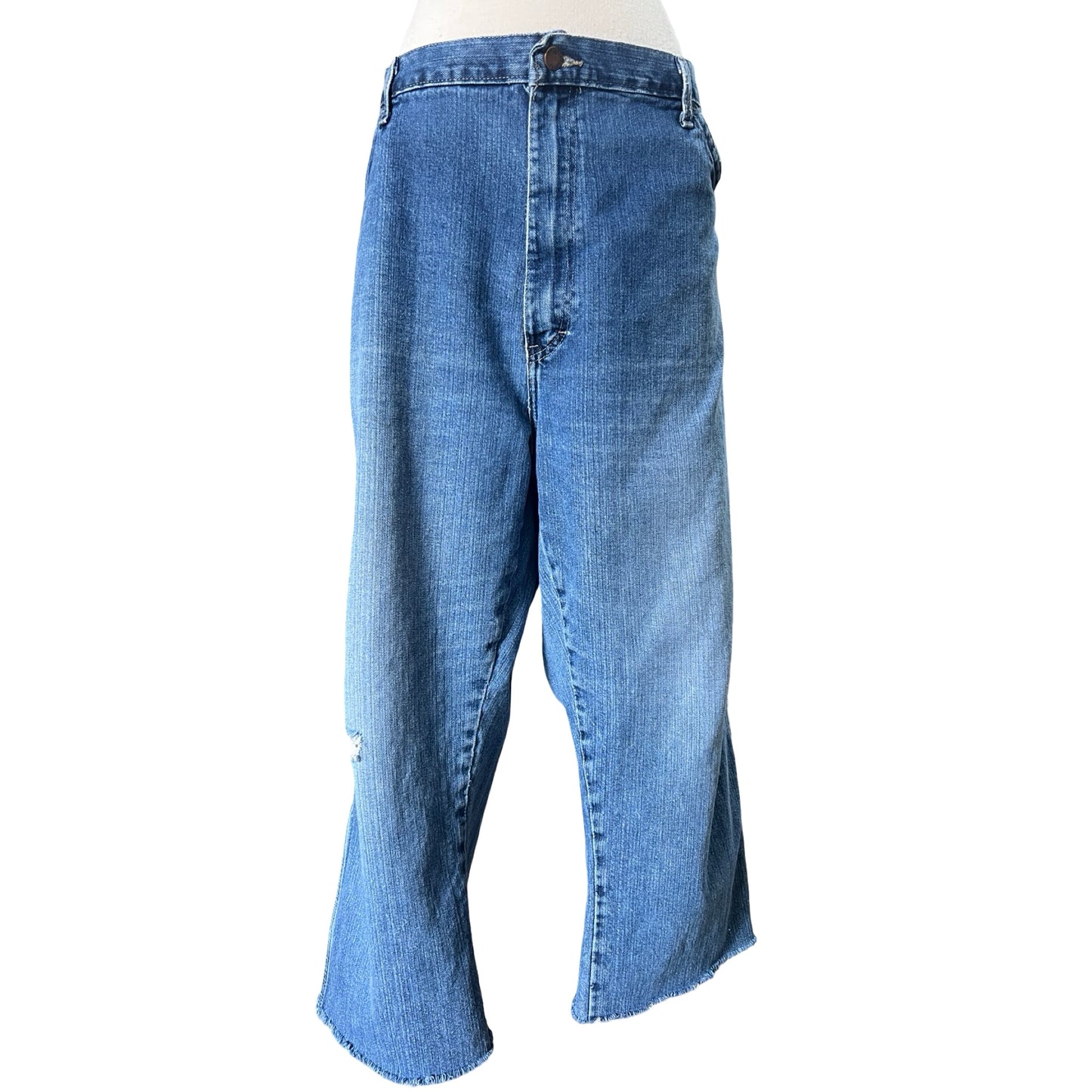 Vintage Dickie’s Distressed Denim Oversized Carpenter Jeans Raw Hem