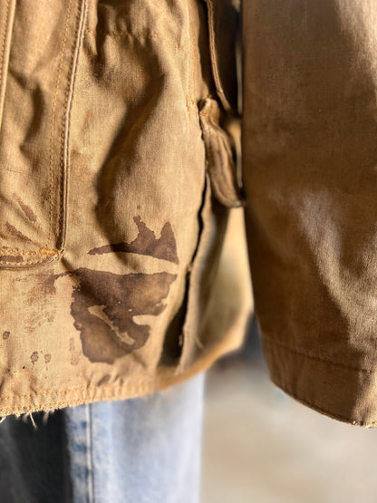 Vintage 1950’s Duxbak Hunting Jacket Heavily Distressed XL