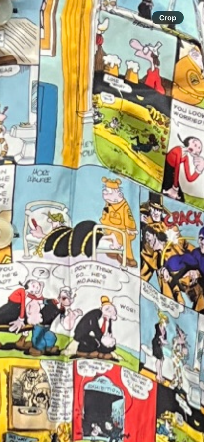 RARE SET Vintage Universal Studios Sunday Comic Silk Mens Pajamas L